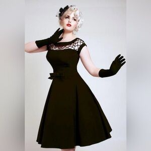 Tatyana Black Strapless Pleated A-Line Dress
